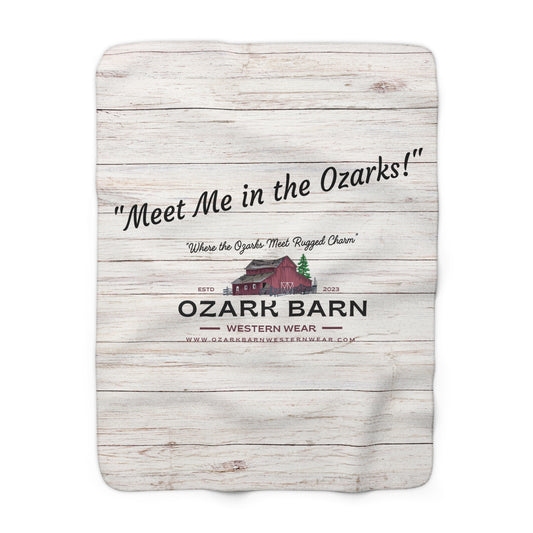 "Meet Me in the Ozarks" Sherpa Fleece Blanket